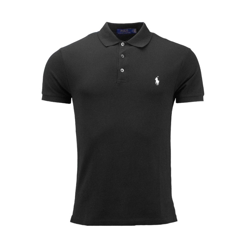 Ralph Lauren Short Sleeve Knit Polo Black 710541705007 - Energy Store