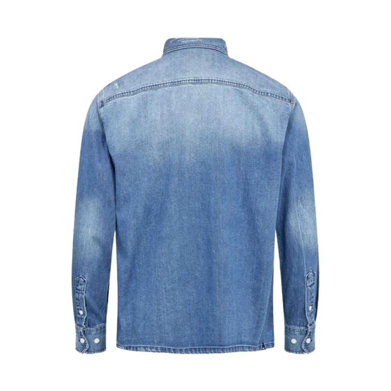 Denham Bark Box Shirt Mid Blue 01230143031 2