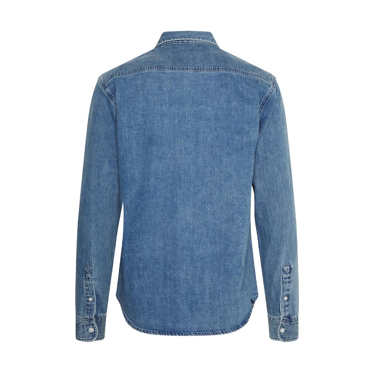Denham Rob Reg Shirt Mid Blue 01230143011