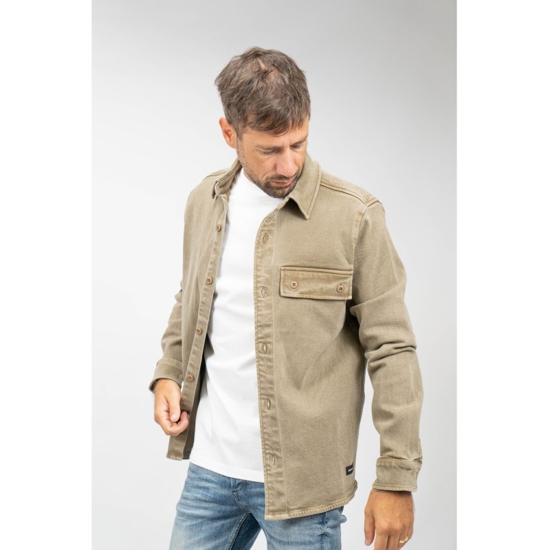 Denham Burton Flap Overshirt Fallen Rock 01230840011 2