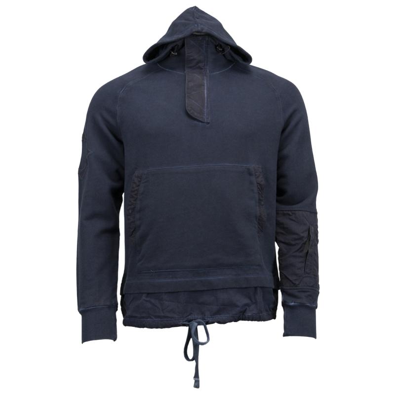 Ma.Strum Oil Wash Hooded Sweat Ink Navy MAS4517-M428