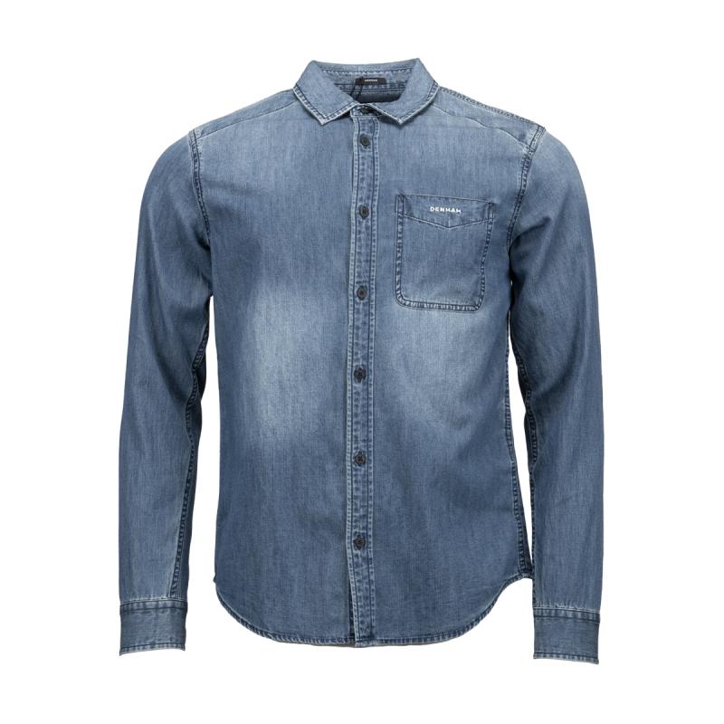 Denham Rob Reg Shirt Mid Blue 01230743011