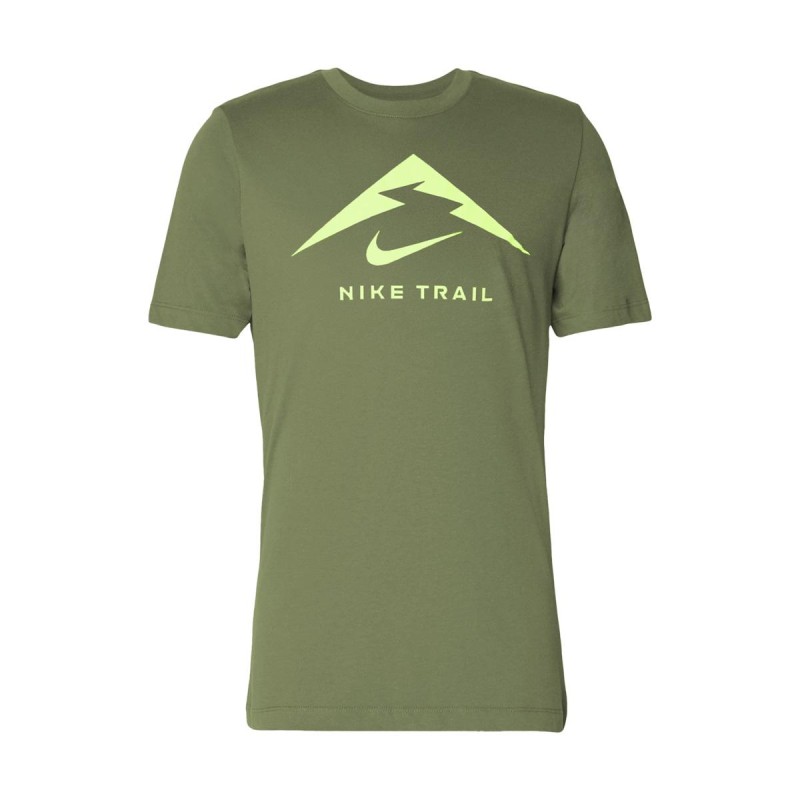Nike Mens Trail Running T-Shirt Medium Olive FQ3914-222