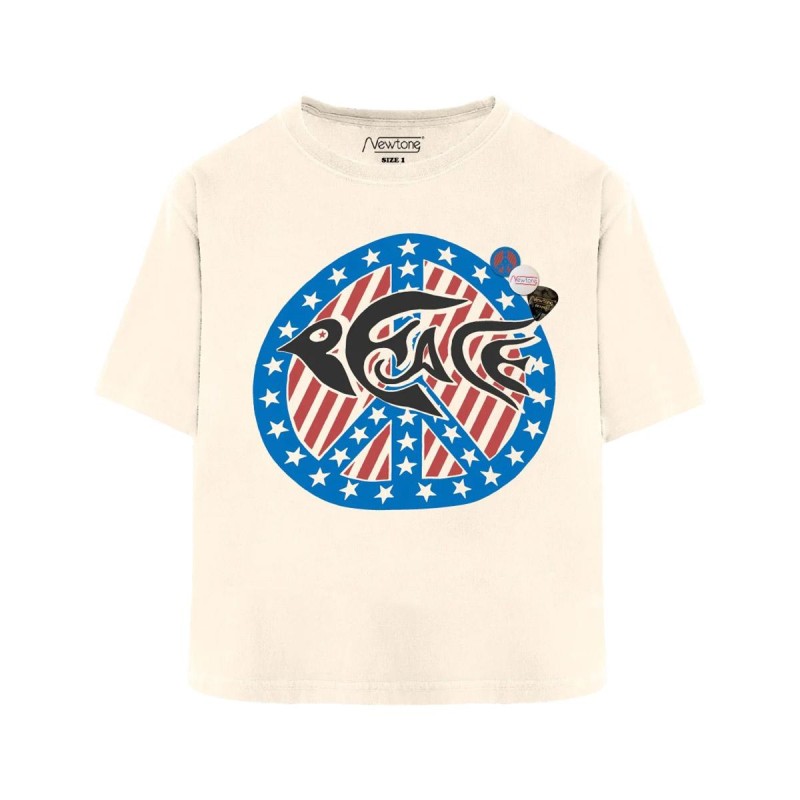 Newtone T-shirt Crooper Peace Natural TSCPEAC-NATURAL