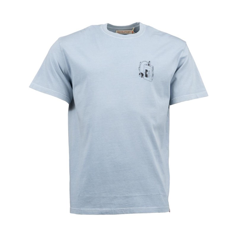 Revolution Printed T-shirt Dustblue 1389 SIM-DUSTBLUE