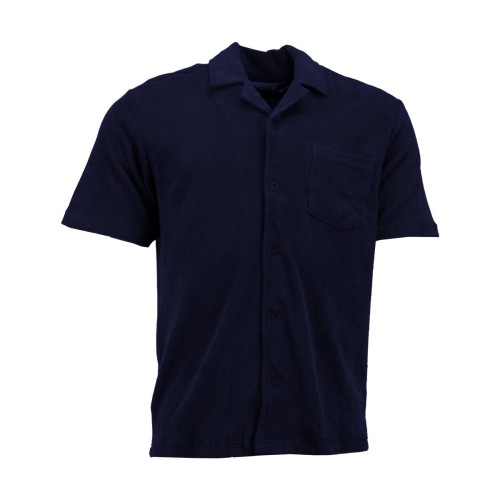Revolution Terry Short-Sleeved Cuban Shirt Navy 3823-NAVY