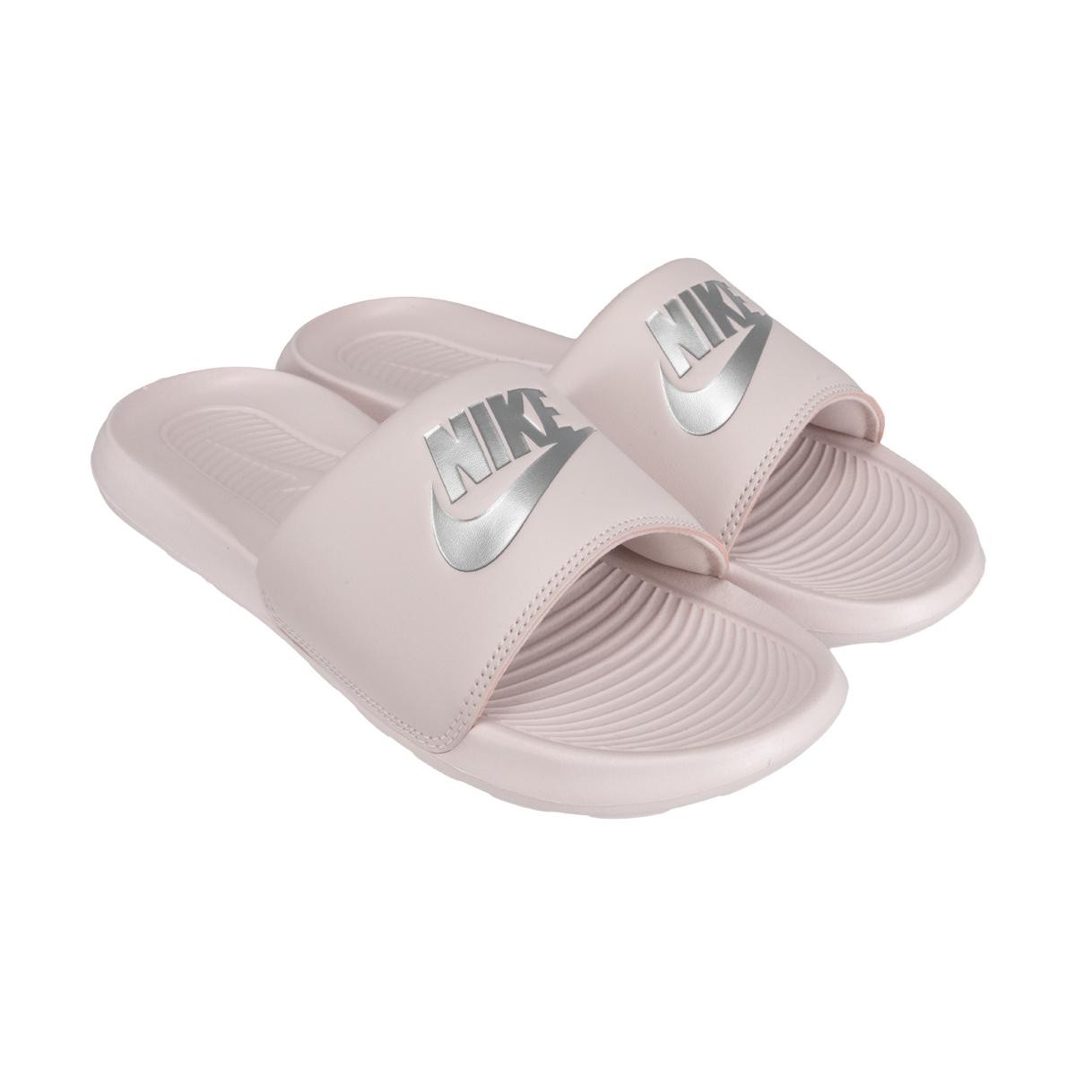 Nike Wmns Victori One Slide Barely Pink/Barely Pink/Metallic Silver CN9677-600