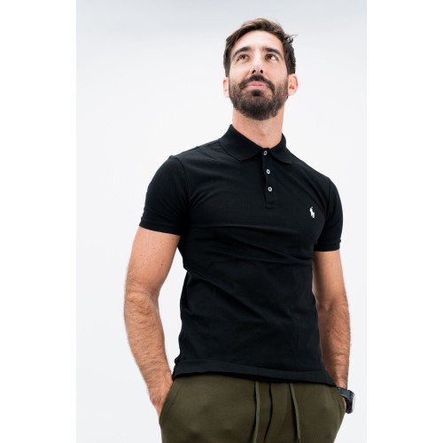 Ralph Lauren Short Sleeve Knit Polo Black 710541705007 - Energy Store