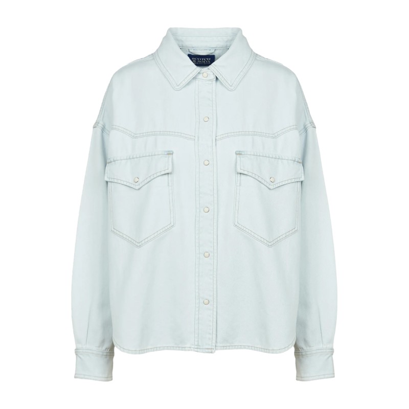 BLEACHED OUT DENIM OVERSHIRT