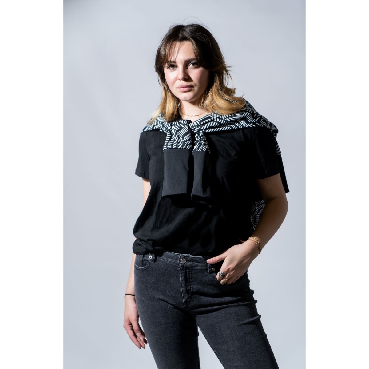 Scotch&Soda V-Neck Basic T-Shirt Black 163778-0008