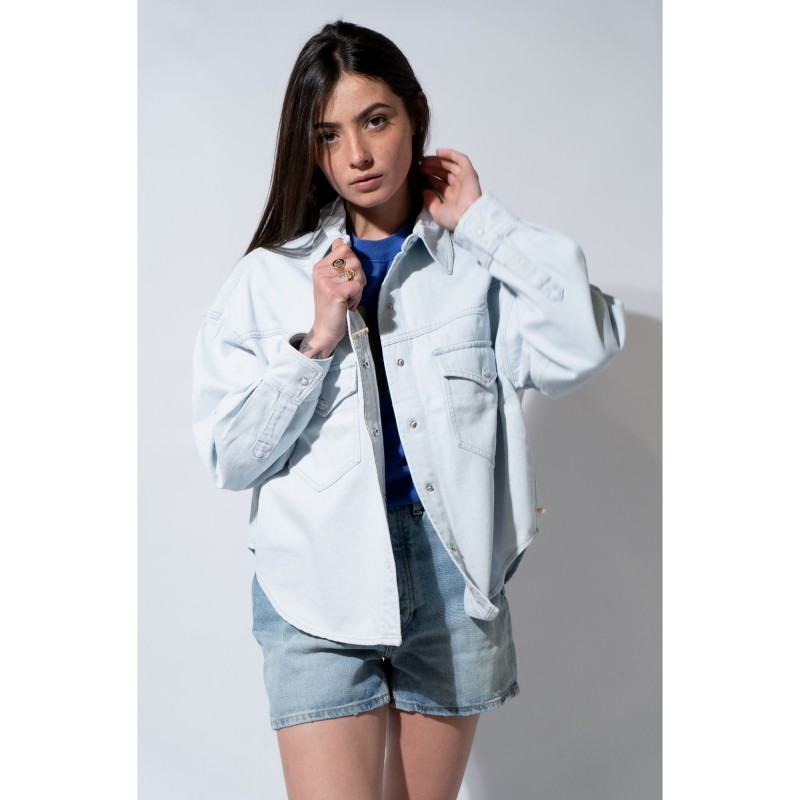 BLEACHED OUT DENIM OVERSHIRT